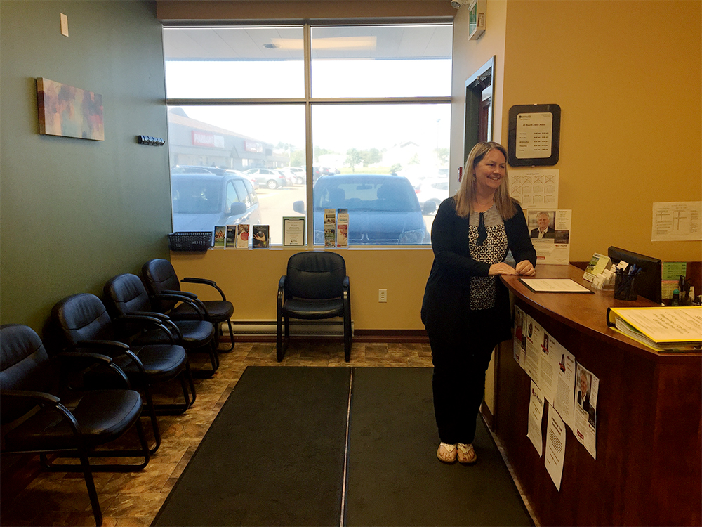 Photograph of pt Health Amherst reception area