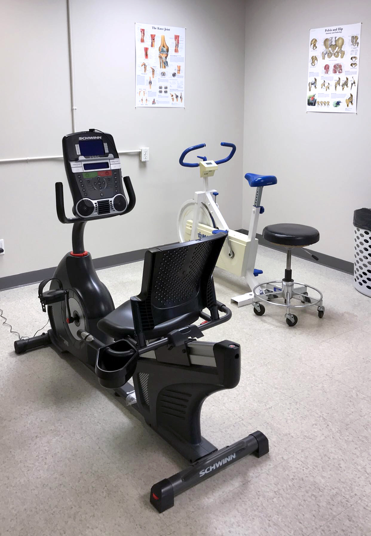 Photograph oh Evans Physiotherapy pt Health exercise bikes