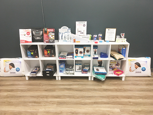 Photograph of Sarnia Physiotherapy pt Health's assortment of health and wellness products