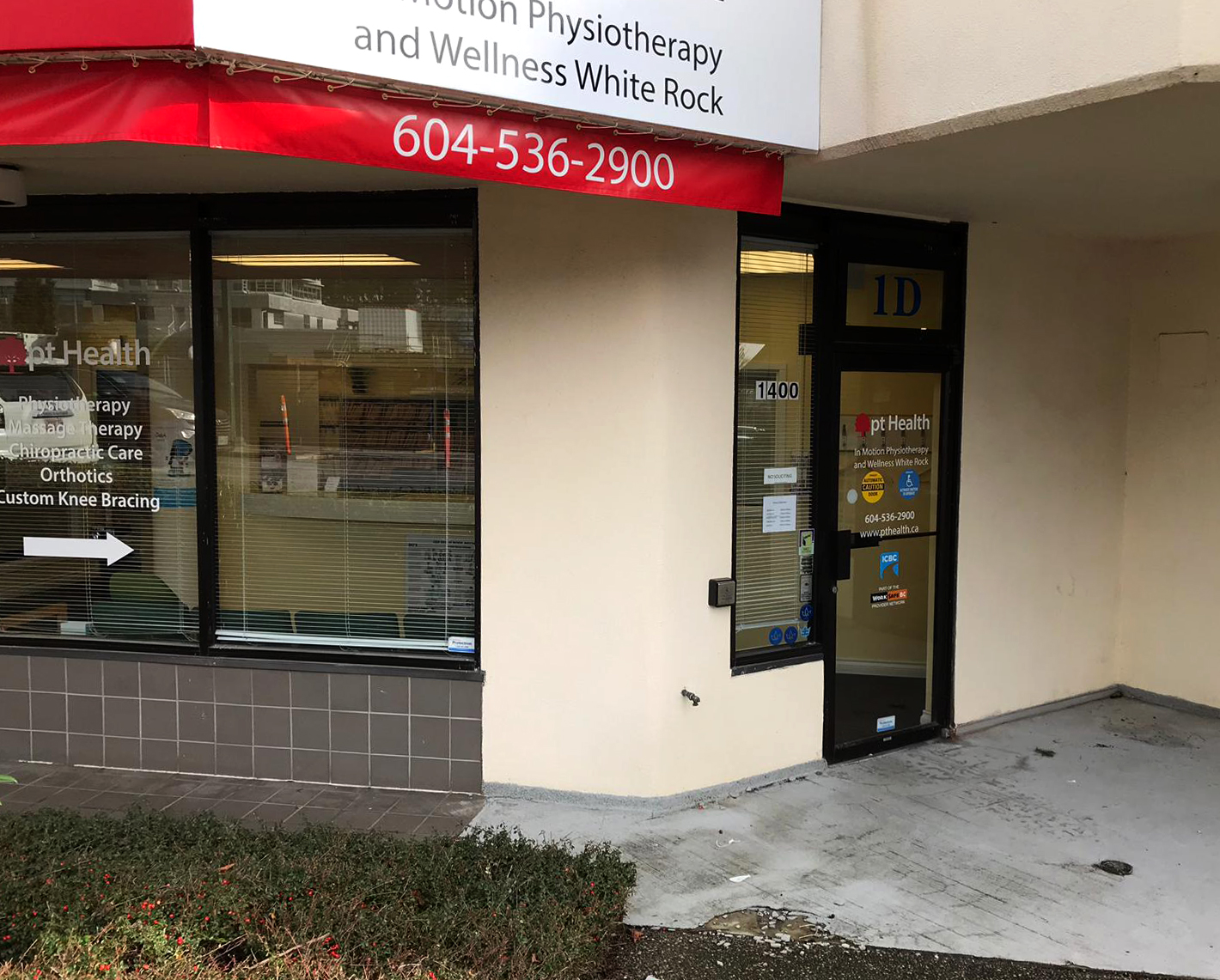 pt health in motion physiotherapy and wellness white rock entrance